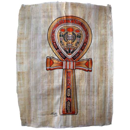 Egyptian Ankh Papyrus Paintings