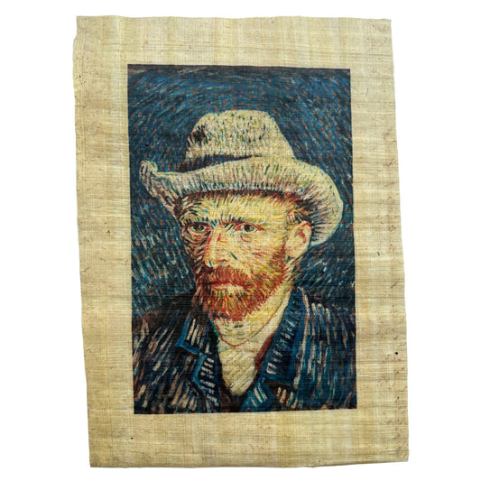 Vincent van Gogh, Self-Portrait with Grey Felt Hat, 1887 Printing on Egyptian Papyrus