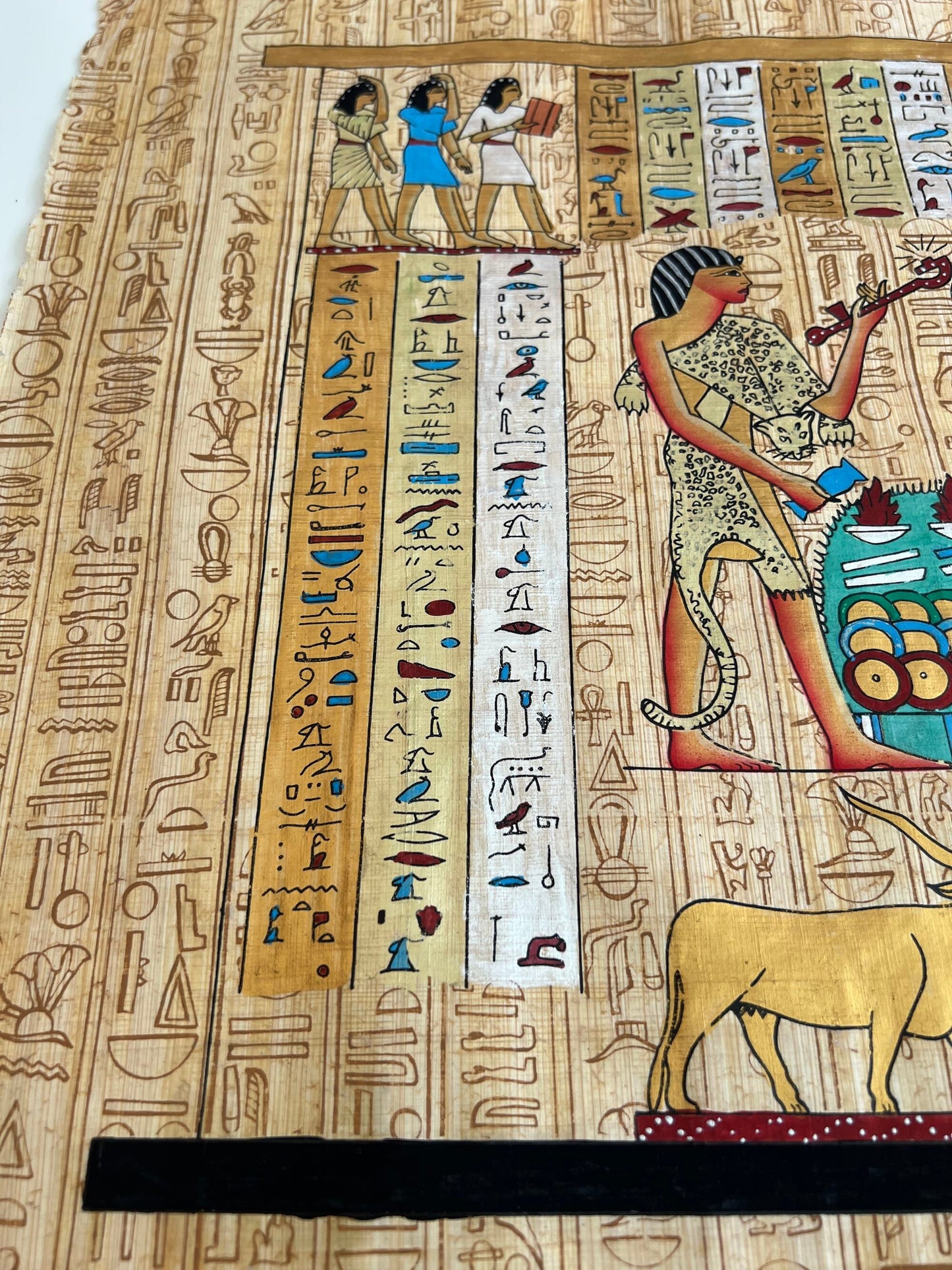 Opening of The Mouth Ceremony, Papyrus of Hunefer, Book of The Dead, Anubis Overseeing, Mummy, Mourning, Reanimation Rite