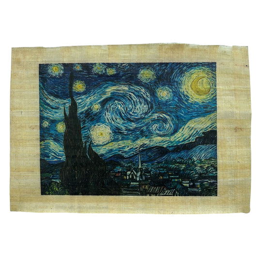 The Starry Night, Saint Rémy by Vincent van Gogh, June 1889, Printing on Egyptian Papyrus