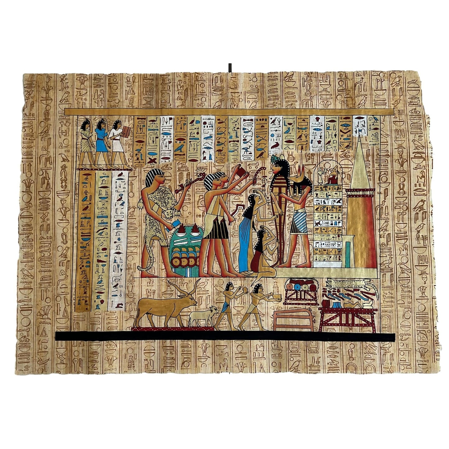 Opening of The Mouth Ceremony, Papyrus of Hunefer, Book of The Dead, Anubis Overseeing, Mummy, Mourning, Reanimation Rite