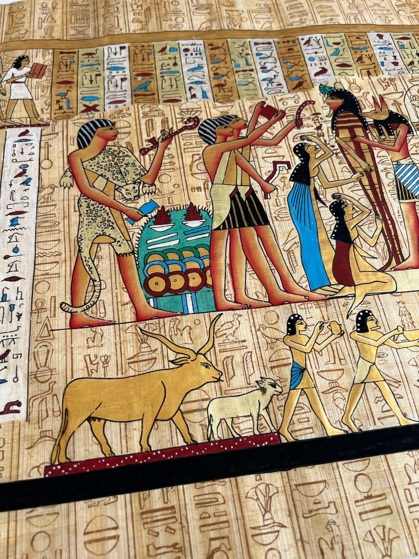 Opening of The Mouth Ceremony, Papyrus of Hunefer, Book of The Dead, Anubis Overseeing, Mummy, Mourning, Reanimation Rite