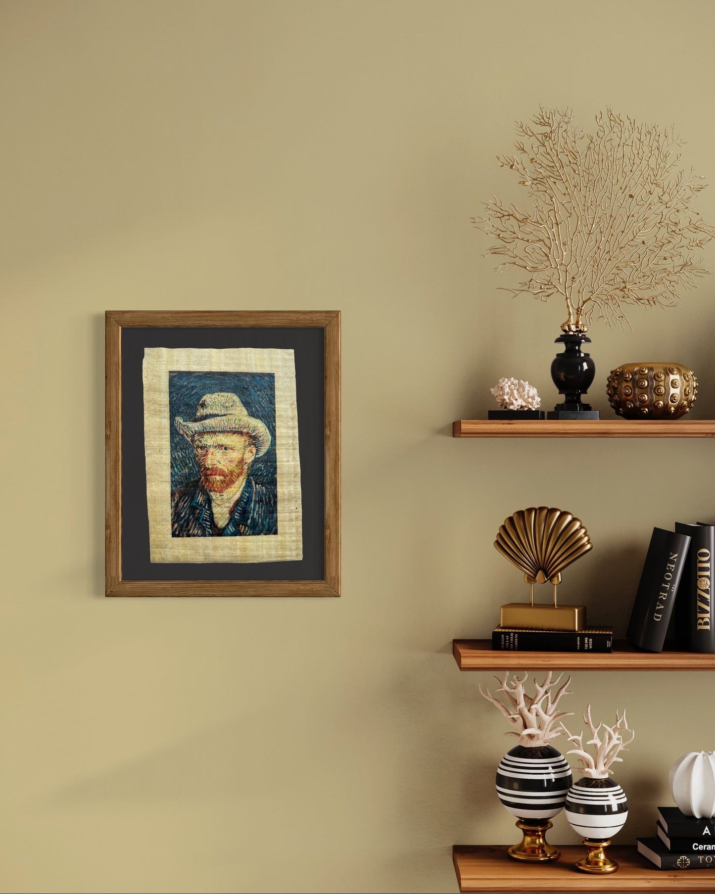 Vincent van Gogh, Self-Portrait with Grey Felt Hat, 1887 Printing on Egyptian Papyrus