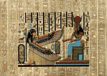 Hieroglyphics Background Papyrus Paintings
