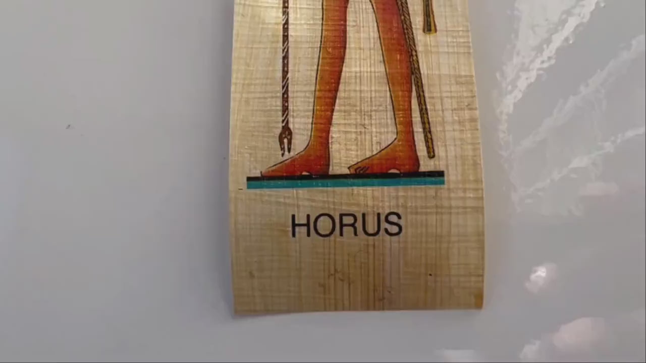 HORUS Bookmark • Falcon Headed Egyptian God of Sun Sky and Kingship • Egyptian Papyrus Bookmarks History Educational • Free Shipping