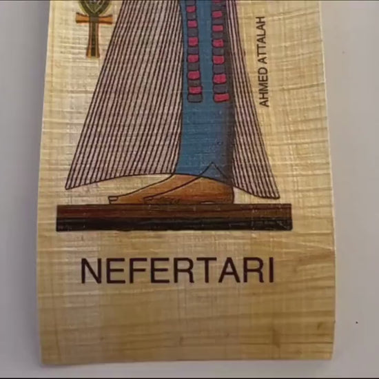 NEFERTARI Bookmark • First Queen of Ramesses The Great • Papyrus Bookmarks • Bookmark History Educational • 1.75x6.90 inch • Free Shipping