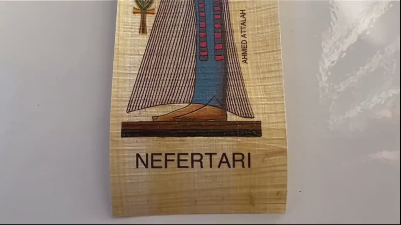 NEFERTARI Bookmark • First Queen of Ramesses The Great • Papyrus Bookmarks • Bookmark History Educational • 1.75x6.90 inch • Free Shipping