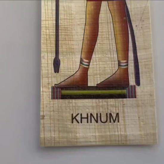Bookmark For Kids KHNUM Ancient Egyptian God of Fertility Khnemu, Associated with Water and with Procreation • Egyptian Papyrus Bookmarks