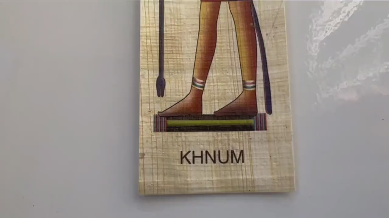 Bookmark For Kids KHNUM Ancient Egyptian God of Fertility Khnemu, Associated with Water and with Procreation • Egyptian Papyrus Bookmarks