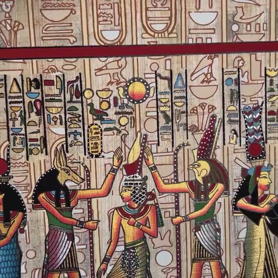 Egyptian Deities, Pharaohs, Gods, Kings, Queens, Goddesses • Amun, Hathor, Anubis, Ramses II, Horus, Queen Nefertari, Anuket Wall Art Decor