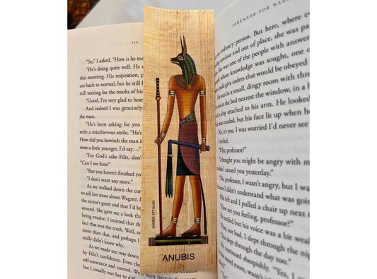 Bookmark Anubis - God of the Underworld Who Guided and Protected the Spirits of the Dead - Egypt Papyrus Bookmarks