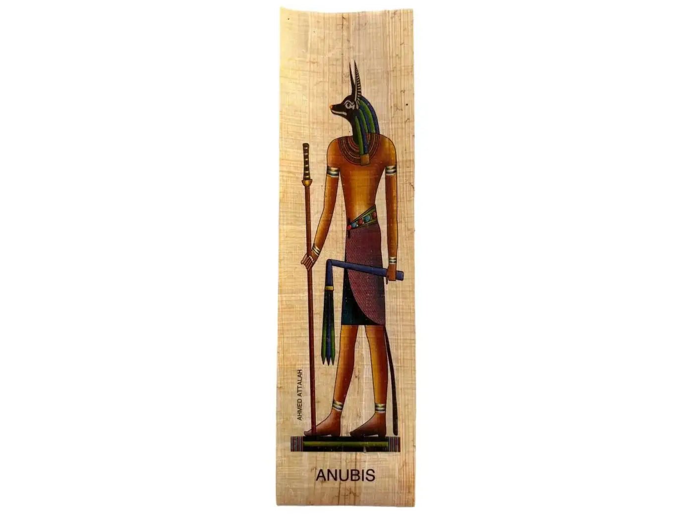 Bookmark Anubis - God of the Underworld Who Guided and Protected the Spirits of the Dead - Egypt Papyrus Bookmarks