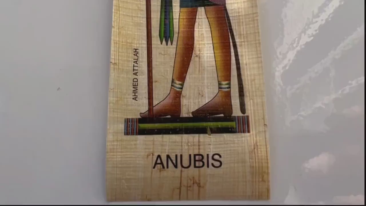 Bookmark Anubis • God of the Underworld Who Guided and Protected the Spirits of the Dead • Egypt Papyrus Bookmarks • Free Shipping