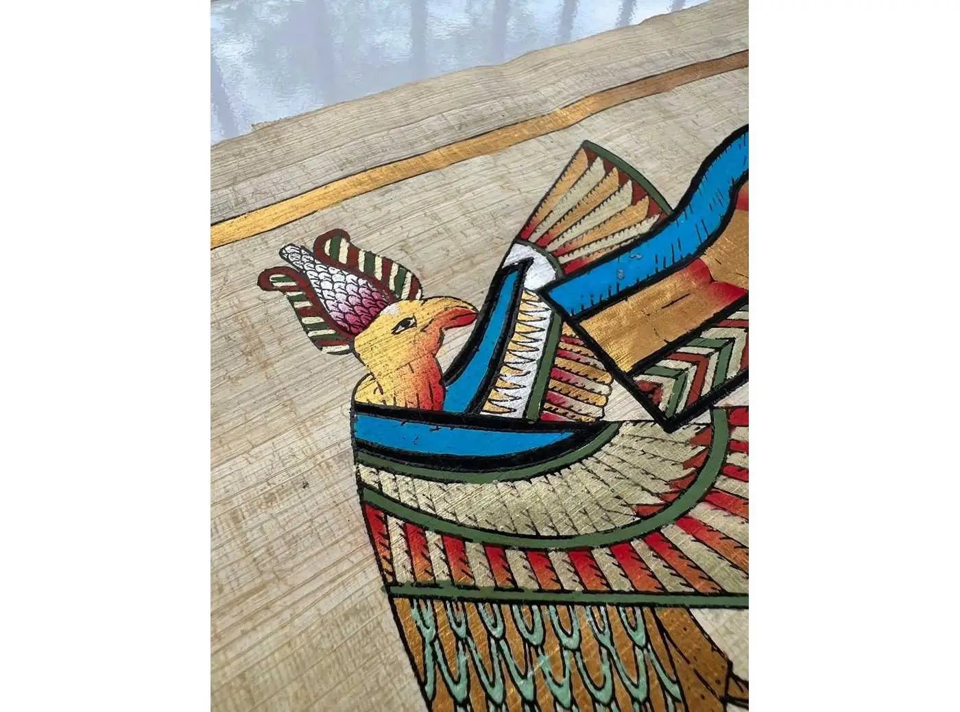 Egyptian Eye of Horus - Symbol of Well Being Restoration Protection - Original Hand Painted Painting Papyrus