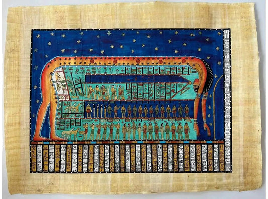 Egyptian Goddess Papyrus - Nut the Goddess - Egypt Papyrus Painting - Unique Ancient Egyptian Art Papyrus