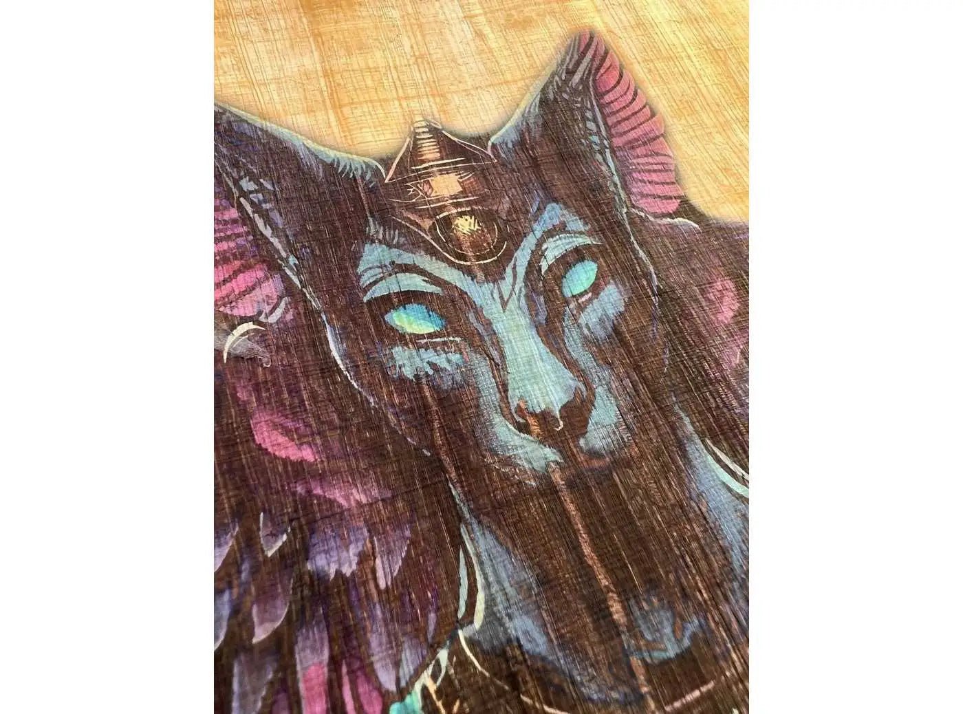 Egyptian Sphinx Cat Printing on Egyptian Vintage Papyrus Paper