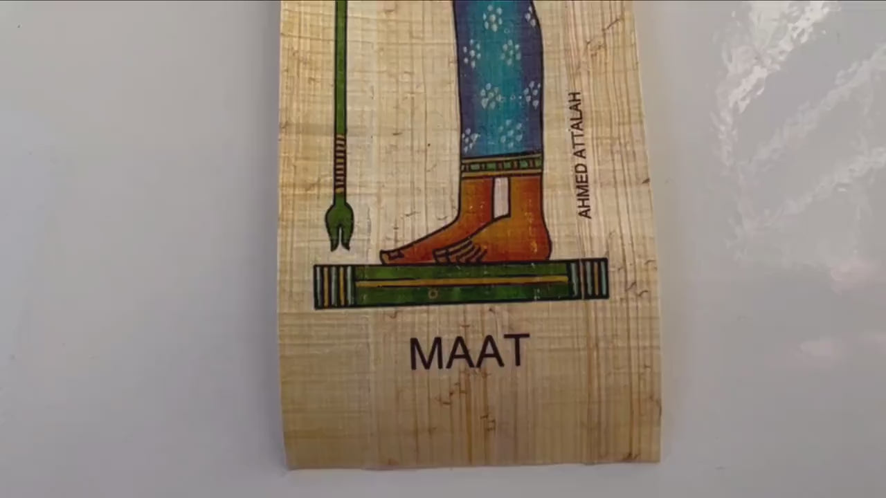 MAAT Bookmark • Goddess of Truth Balance Order • Papyrus Paper • Egyptian Papyrus Bookmarks History Educational • Free Shipping