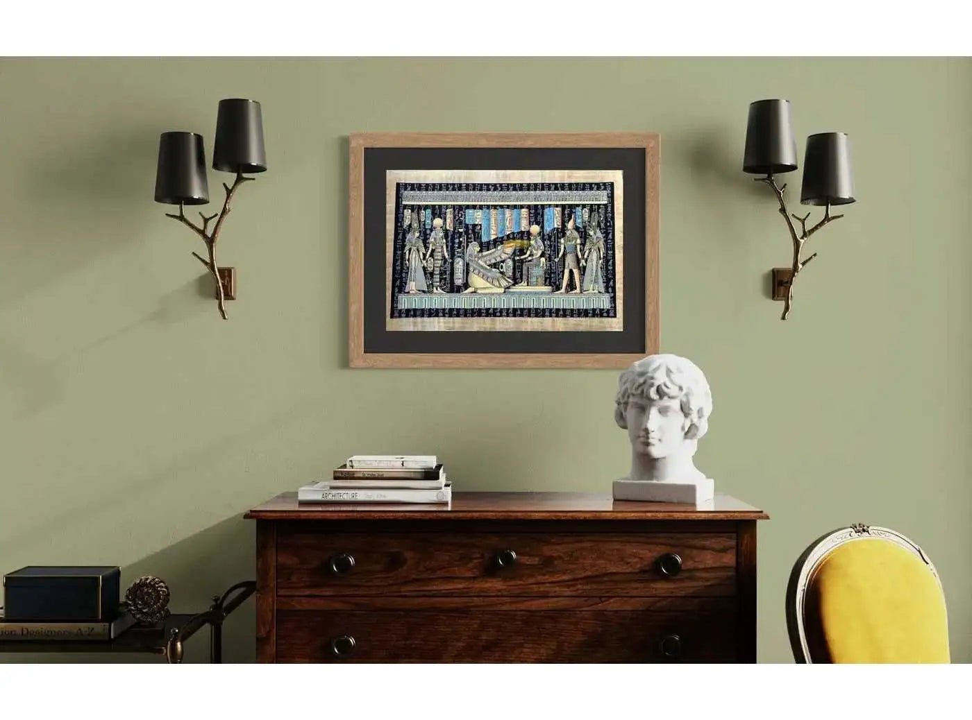 Glow In Dark Wall Decor Horus Leading Nefertari into the Afterlife & Goddesses Isis and Maat