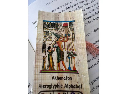 Hieroglyphs Paper - Akhenaton - Hieroglyphic Alphabet - Egyptian Papyrus Bookmark History Educational