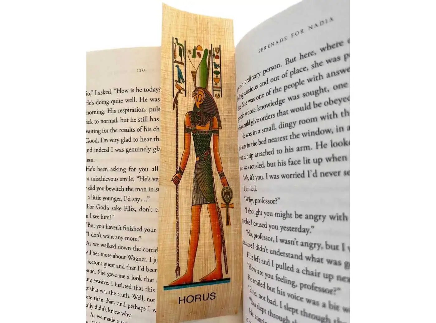 Horus Bookmark - Falcon Headed Egyptian God of Sun Sky and Kingship - Papyrus Bookmarks