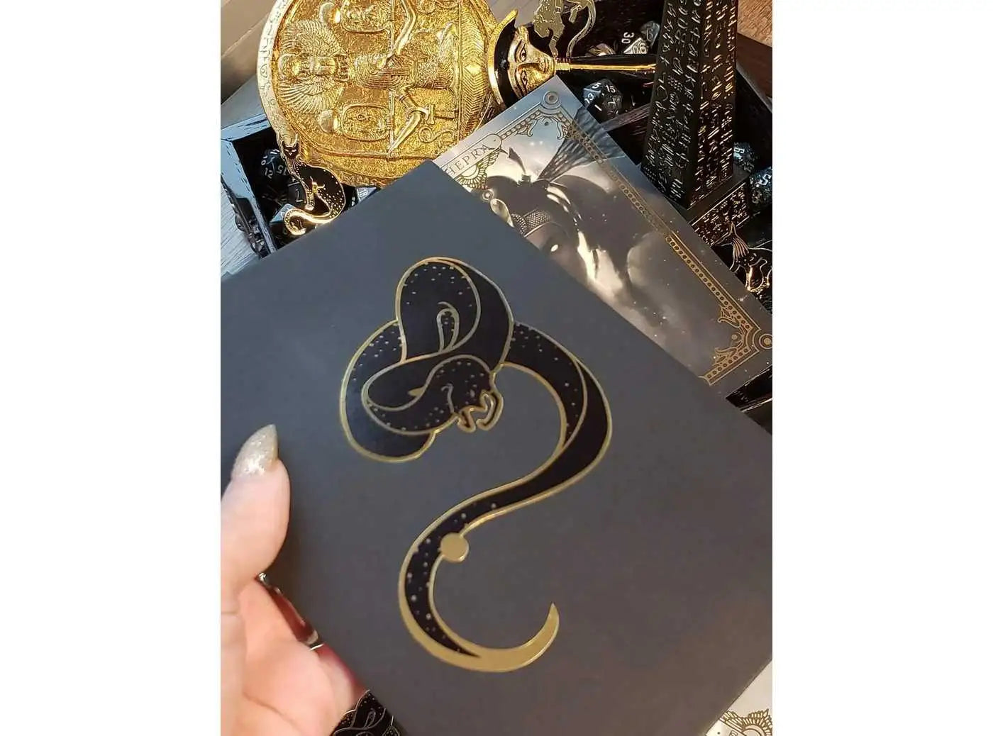 Apep Sticker - Egyptian Stickers - God of Darkness - Egyptian Mythology Gifts - Snake Decal - Planner, Journal • Gold Foil Metallic Chrome