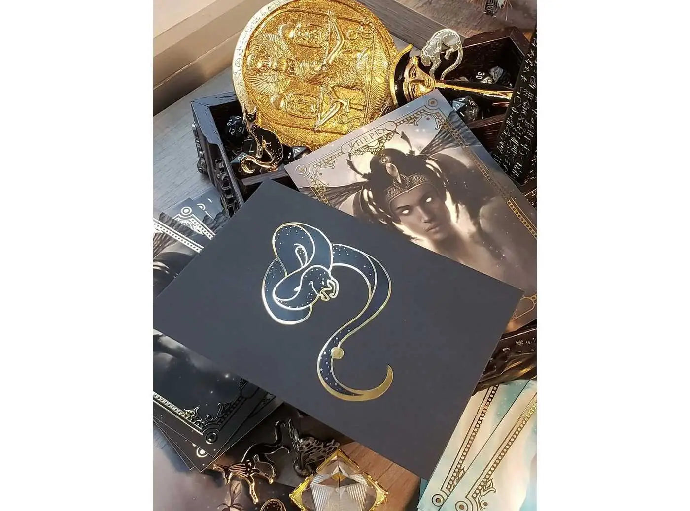 Apep Sticker - Egyptian Stickers - God of Darkness - Egyptian Mythology Gifts - Snake Decal - Planner, Journal • Gold Foil Metallic Chrome