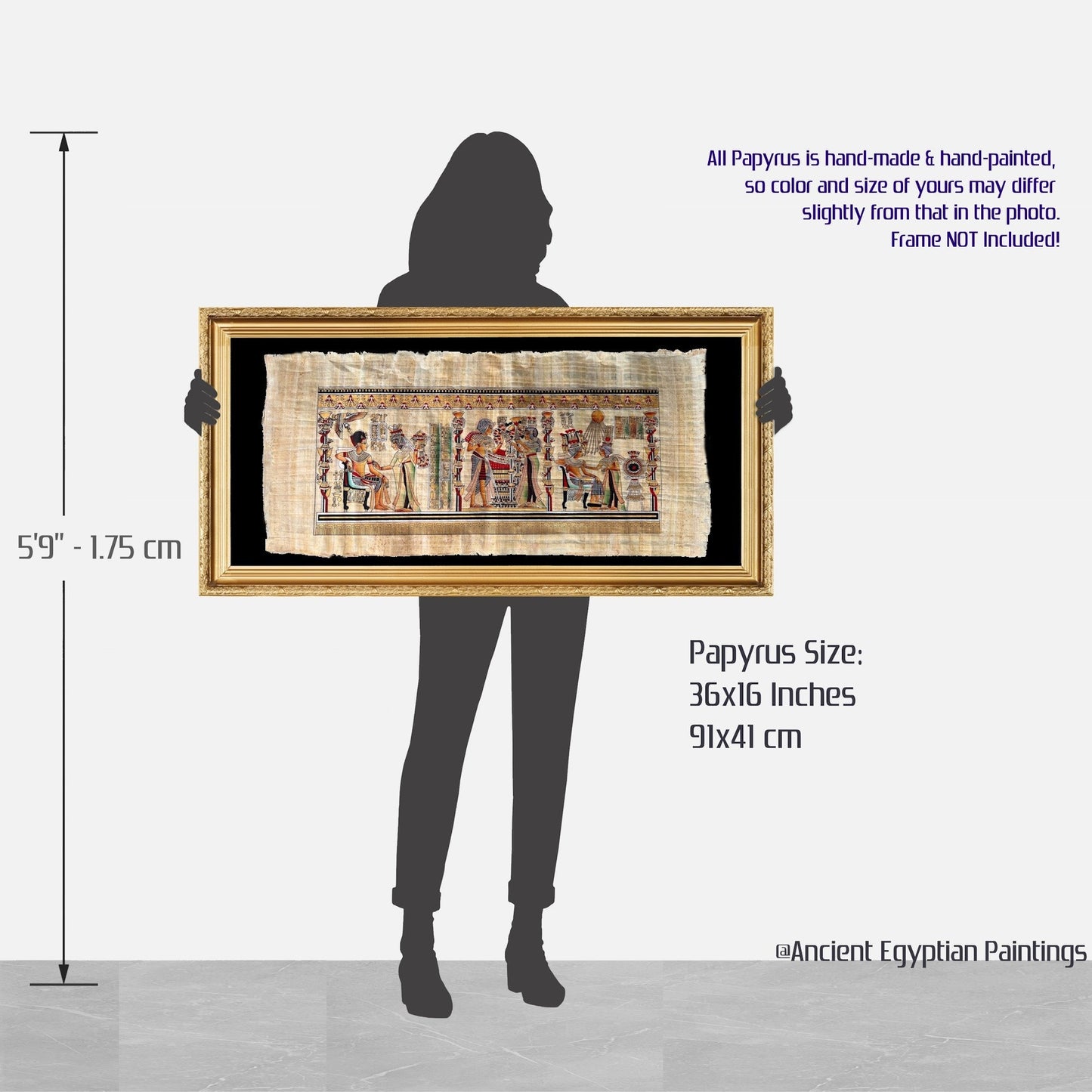 Extra Large Rectangle Papyrus Painting