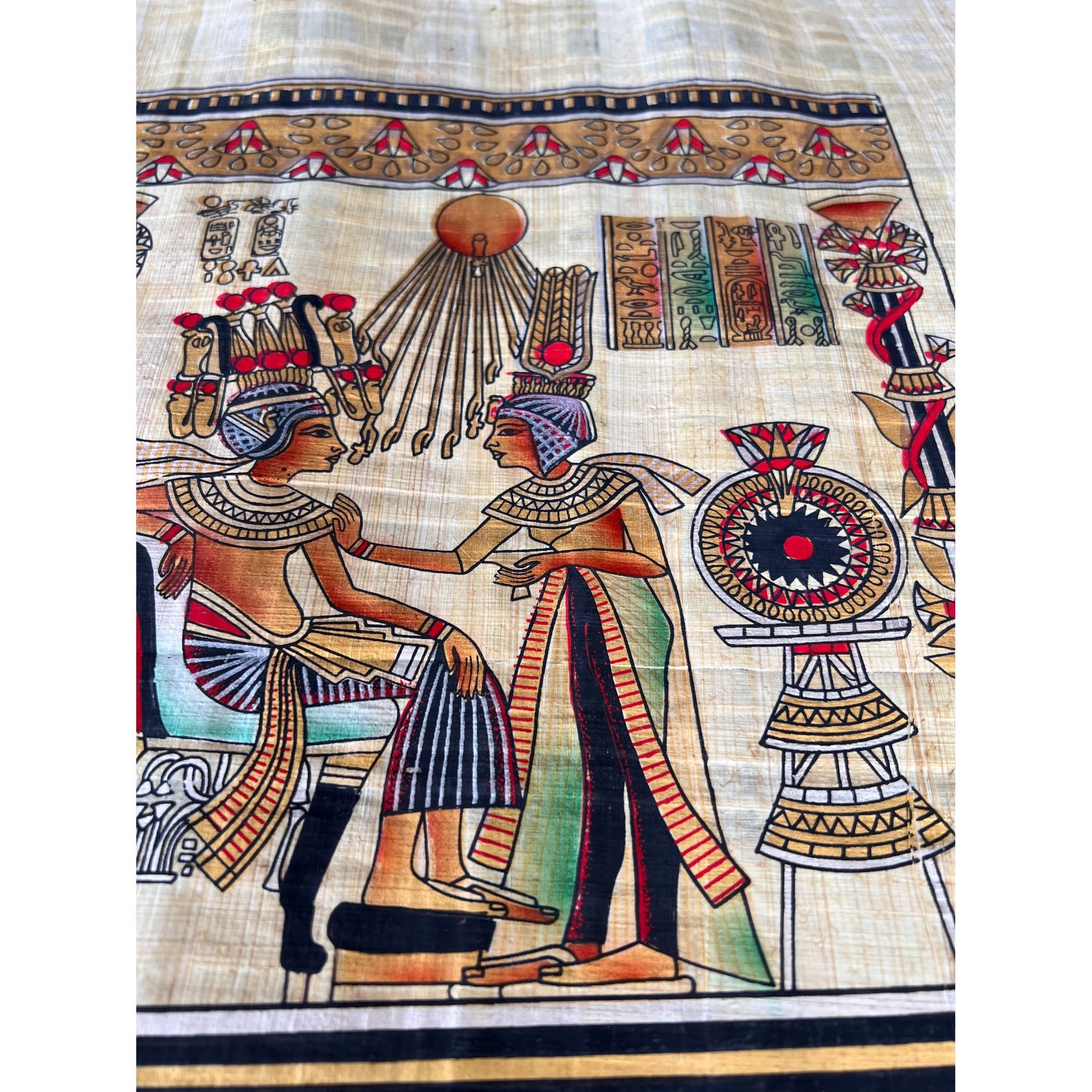 King of Egypt Tutankhamun and His Wife Queen of Egypt Ankhesenamun Scenes