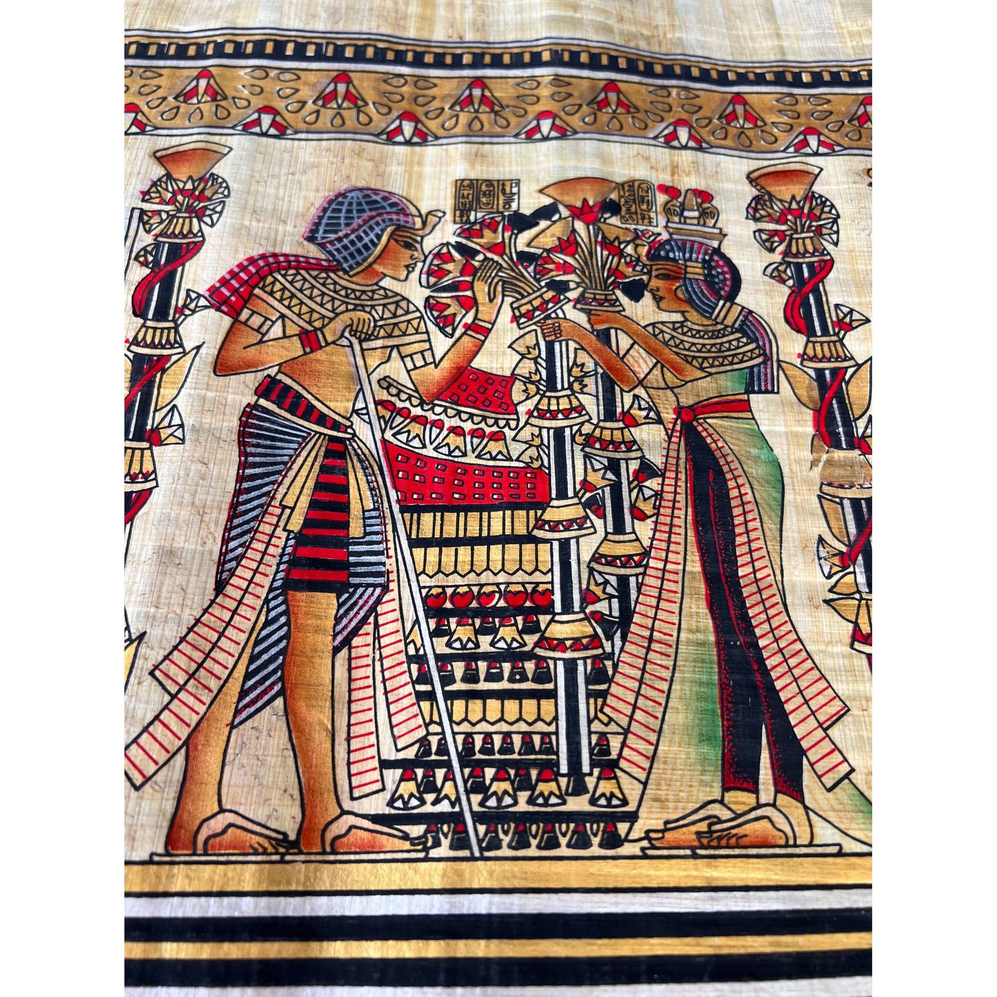 King of Egypt Tutankhamun and His Wife Queen of Egypt Ankhesenamun Scenes