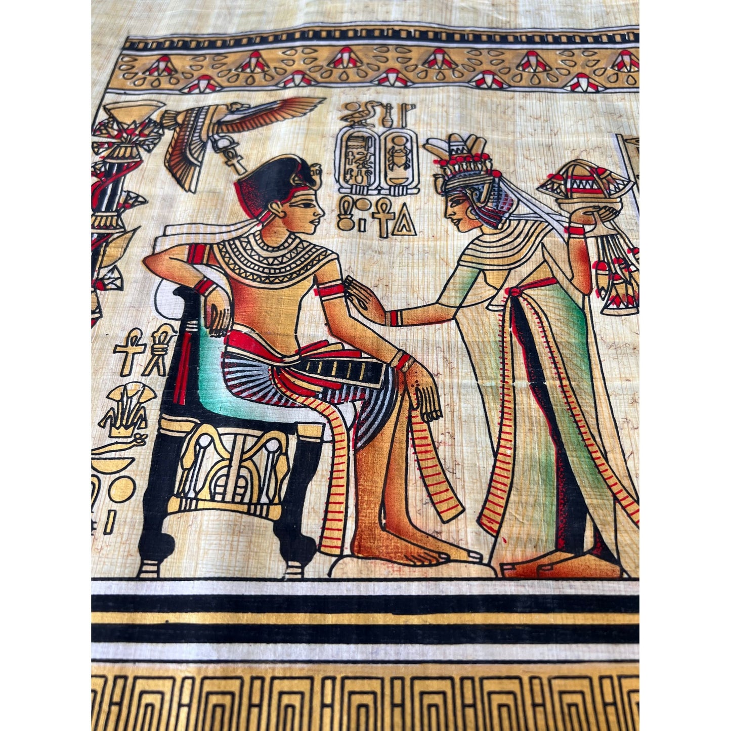 King of Egypt Tutankhamun and His Wife Queen of Egypt Ankhesenamun Scenes