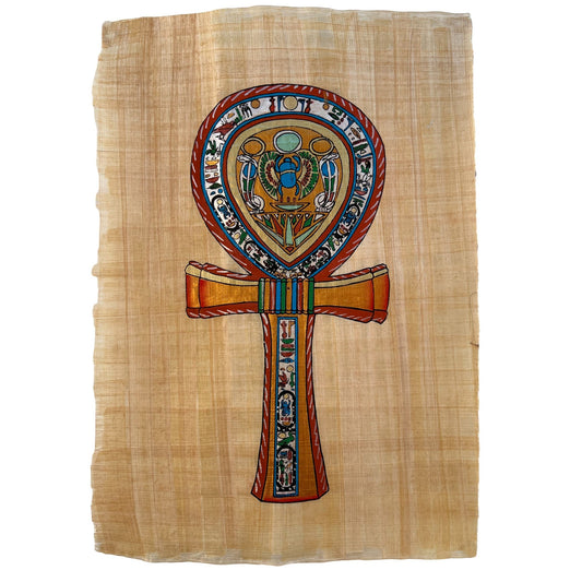 Papyrus Painting Egyptian Ankh