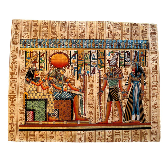 Tomb Painting of Goddess Hathore God Horus