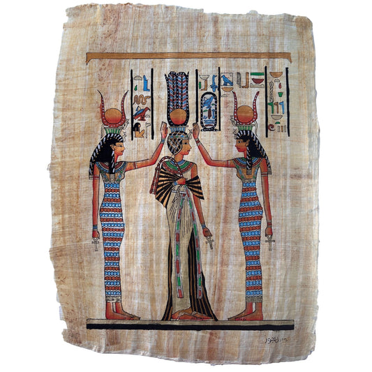 Queen Nefertari Coronation & Blessing with Goddesses Isis and Hathor