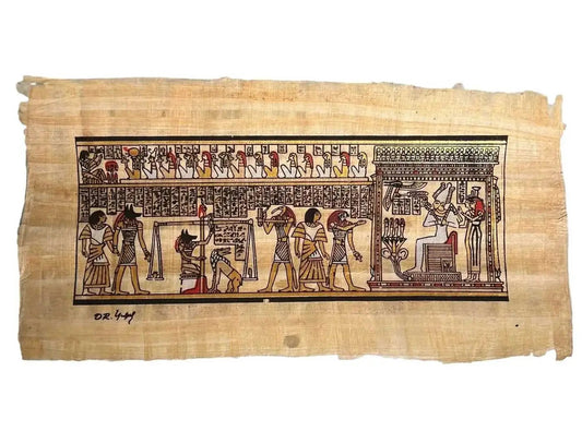 Last Judgement of Hunefer from His Tomb the Book of The Dead - Vintage Printing on Egyptian Papyrus