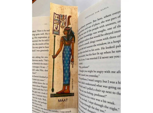 Maat Bookmark - Goddess of Truth Balance Order - Egyptian Papyrus Bookmarks History Educational