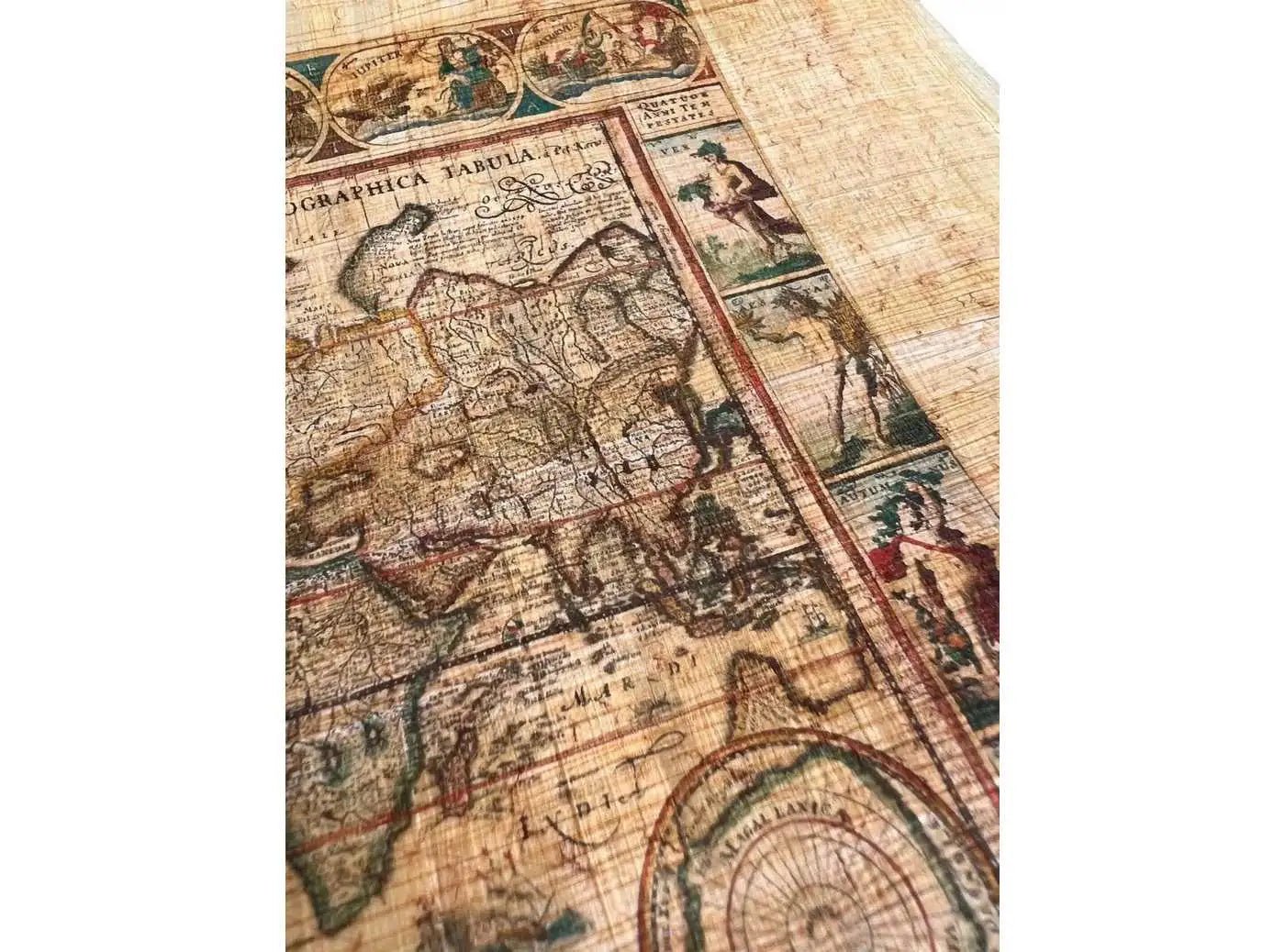 Nova Totius Terrarum Orbis Geographica Ac Hydrographica Tabula Vintage 17th Century World Ancient Map Illustration Wall Art