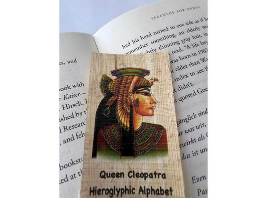 Queen Cleopatra - Egyptian Hieroglyphs - Egyptian Papyrus Bookmark History Educational