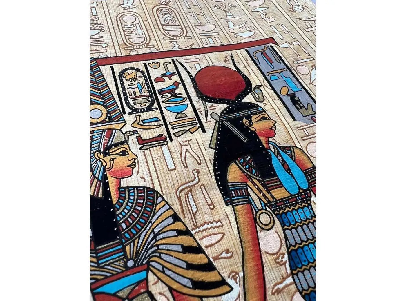 Queen Nefertari and Goddess Isis Sacred Ritual - Nefertari Meritmut Egypt Papyrus