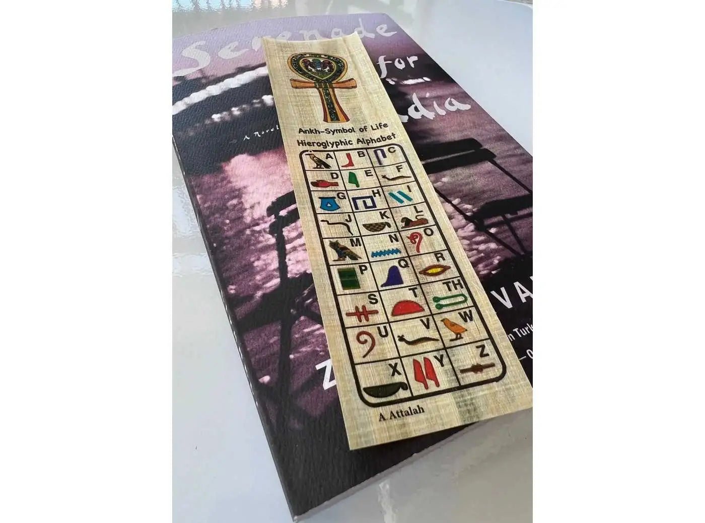 Queen Nefertity - Hieroglyphic Alphabet - Papyrus Bookmark History Education