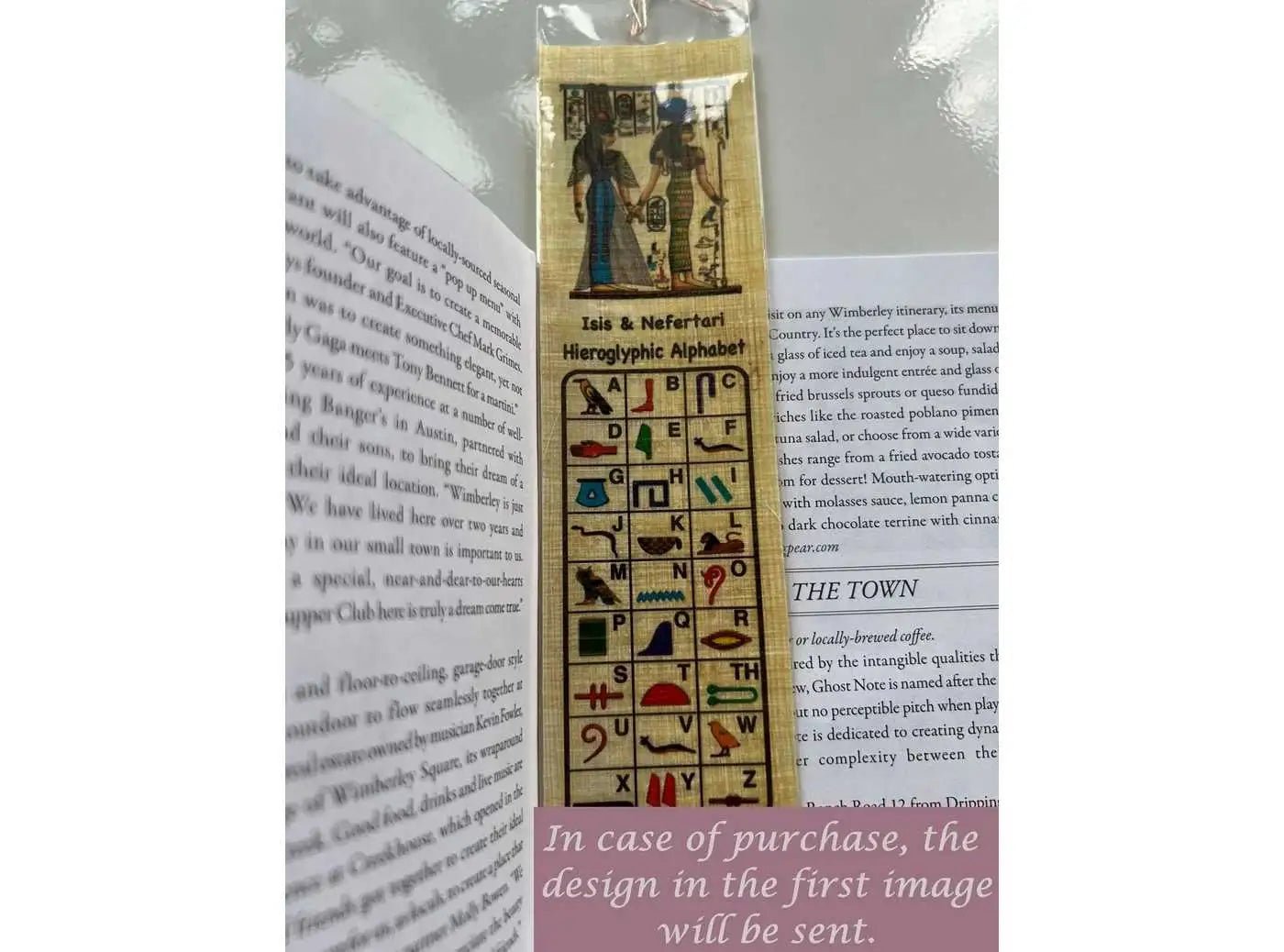 Queen Nefertity - Hieroglyphic Alphabet - Papyrus Bookmark History Education