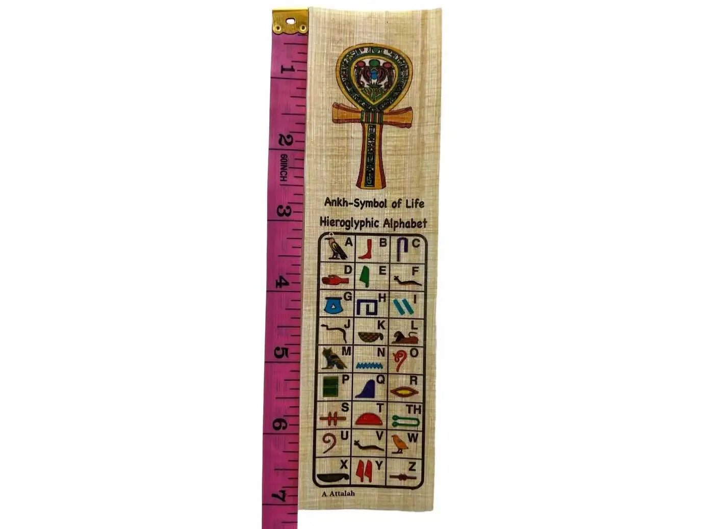 Queen Nefertity - Hieroglyphic Alphabet - Papyrus Bookmark History Education