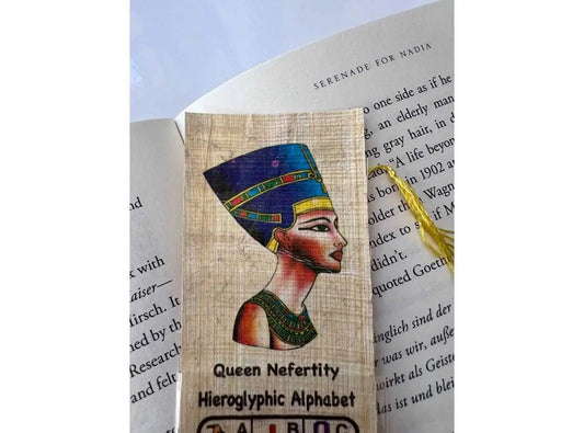 Queen Nefertity - Hieroglyphic Alphabet - Papyrus Bookmark History Education