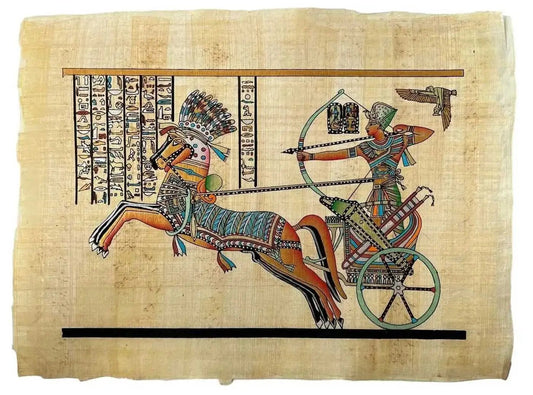 Ramses the Great and The Gold Of The Pharaohs - Battle of Dapur - Egyptian Decor - Egyptian Papyrus Art