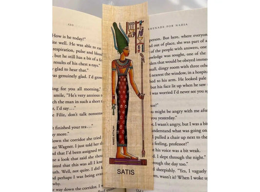 Satis Bookmark - The Archer Goddess of the Nile Cataracts - Egypt Papyrus Bookmarks History Educational