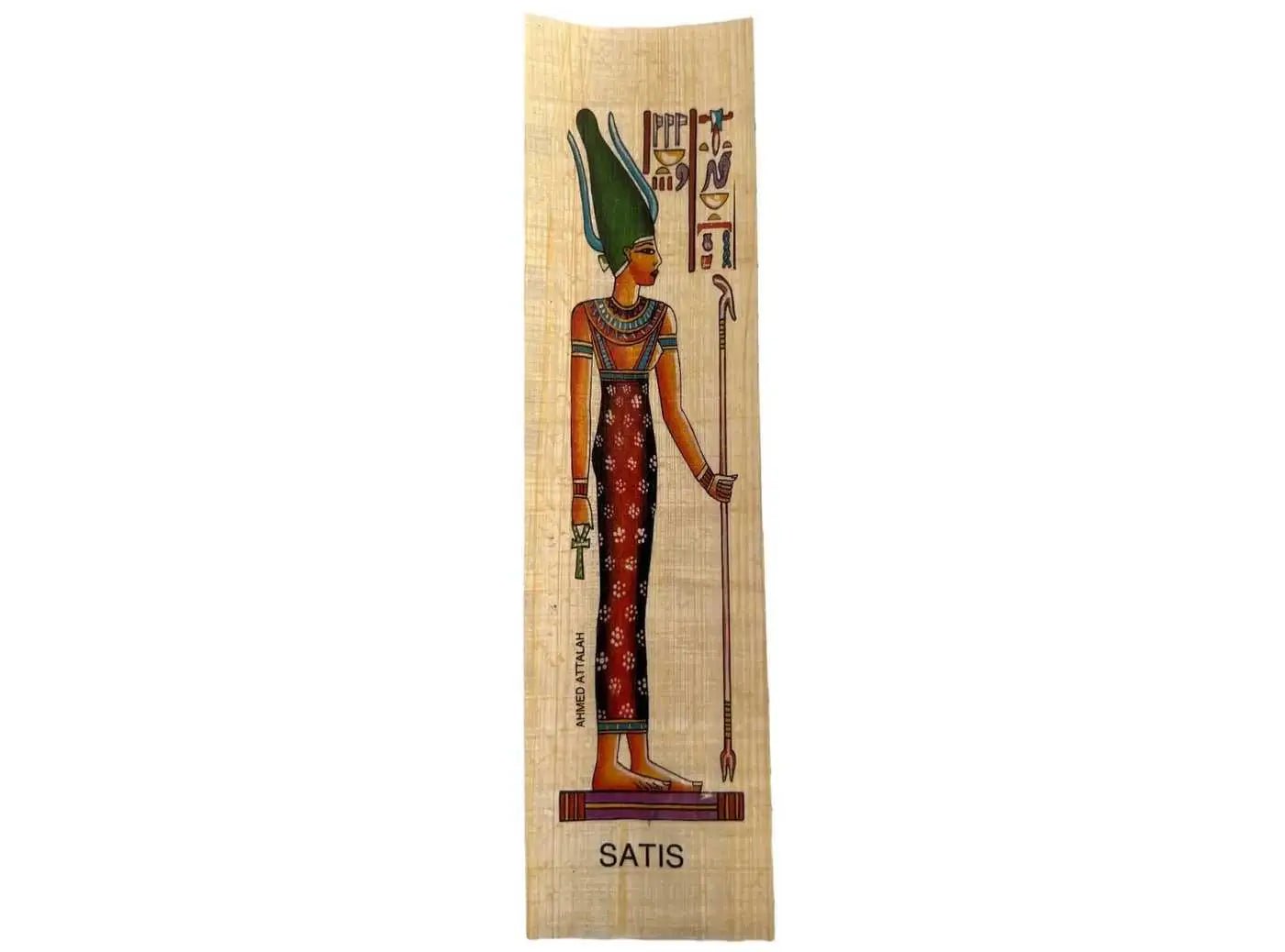 Satis Bookmark - The Archer Goddess of the Nile Cataracts - Egypt Papyrus Bookmarks History Educational