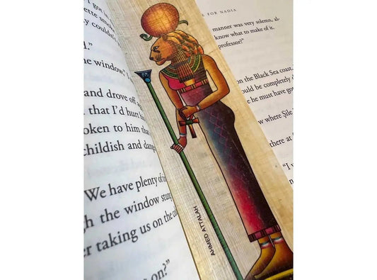 Sekhmet Bookmark - The War Goddess of Ancient Egypt - Papyrus Bookmarks - Sekmet the Bloodthirsty