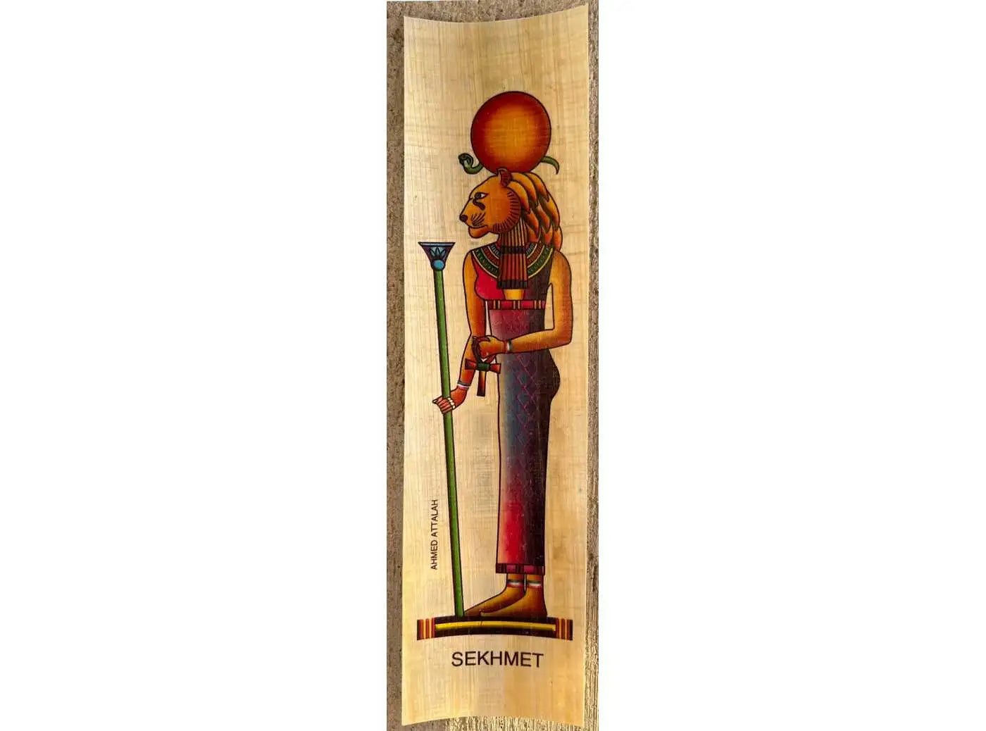 Sekhmet Bookmark - The War Goddess of Ancient Egypt - Papyrus Bookmarks - Sekmet the Bloodthirsty