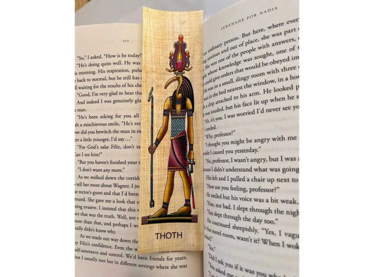 Thoth Bookmark - God of Wisdom, Scribes, and Writing - Egyptian Papyrus Bookmarks History Educational