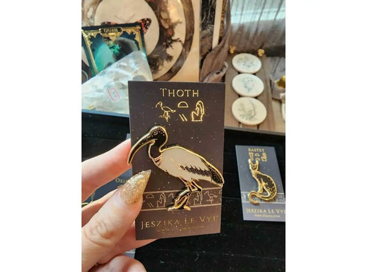 Thoth Pins - Ibis Bird Pins - Egyptian Mystery Pins - Pin for Goths - Tehuty Djehuty Tahuti Tehuti Zehuti Techu Tetu - Deities God of Wisdom