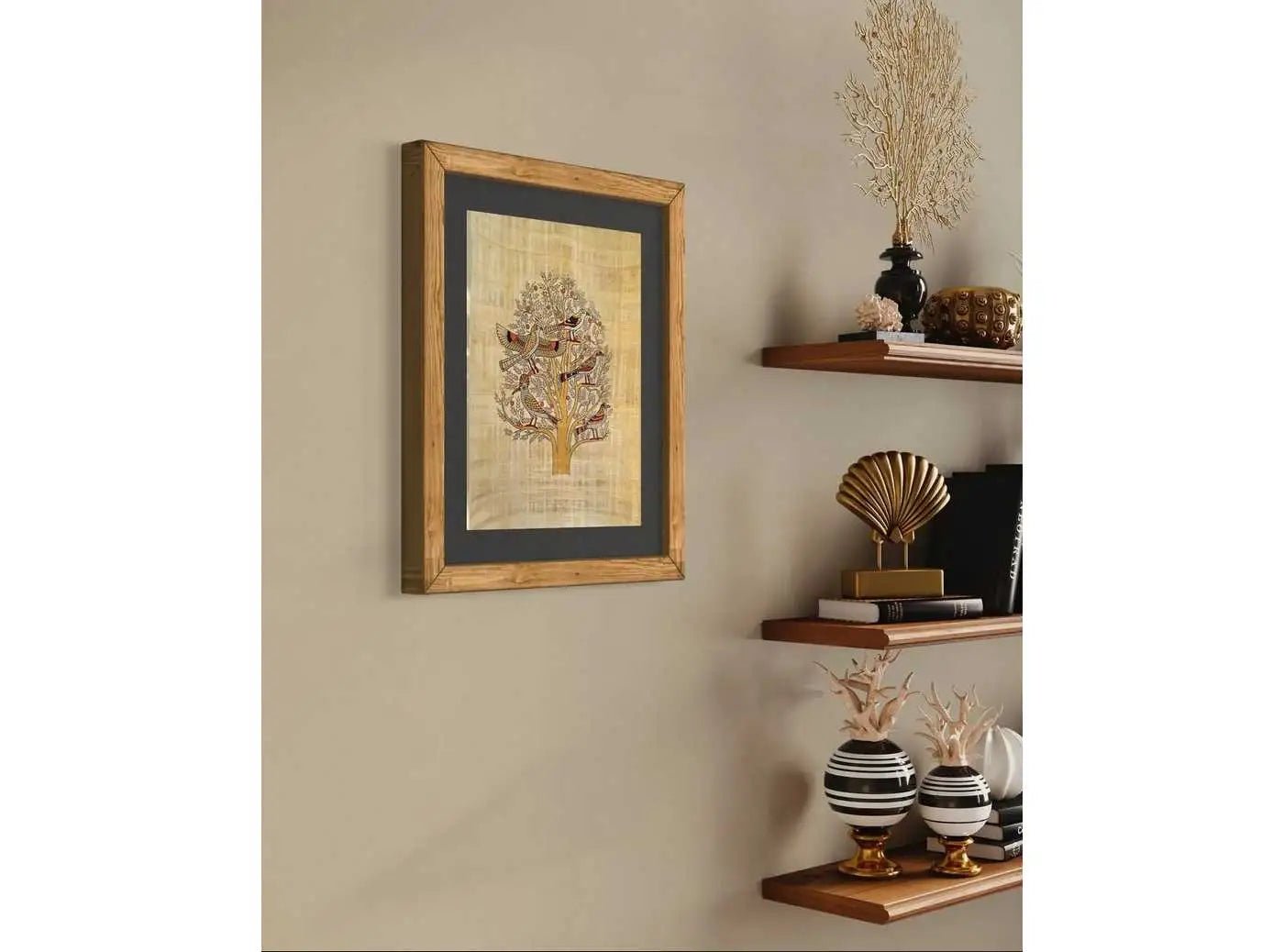 Tree of Life - Ancient Egyptian Papyrus Painting - Ancient Egypt Papyrus Paper - Egypt Wall Decor - Papyrus Wall Art